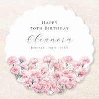50. Geburtstag Rosa Nelke Januar Geburtsblume