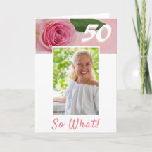 50. Geburtstag Rosa Rose Positives Foto Geburtstag
