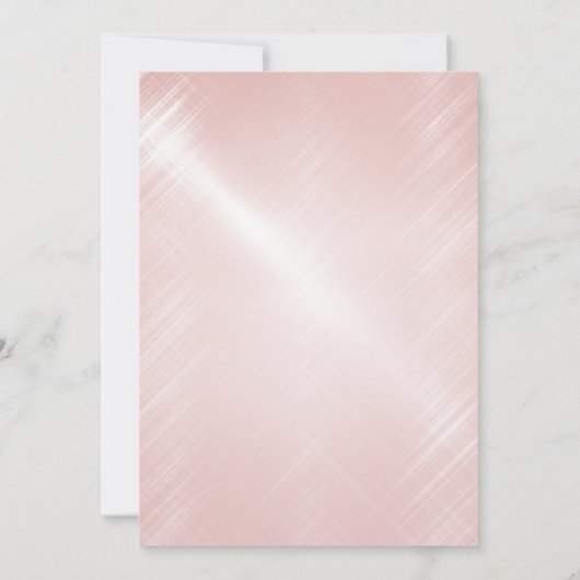 50. Geburtstag Rose Gold Ballons Einladung (Rückseite)