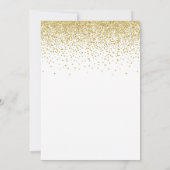 50. Geburtstag Rose Gold und Gold Glitzer Einladun Einladung (Rückseite)