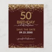 50. Geburtstag Save the Date Einladung (Vorderseite)