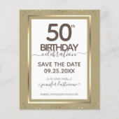 50. Geburtstag Save the Date Einladung (Vorderseite)