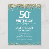 50. Geburtstag Save the Date Einladung (Vorderseite)