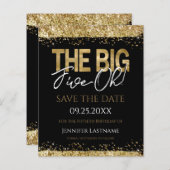 50. Geburtstag Save the Date Einladung (Vorne/Hinten)