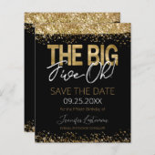 50. Geburtstag Save the Date Einladung (Vorne/Hinten)