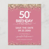 50. Geburtstag Save the Date Einladung (Vorderseite)