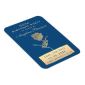 50. Geburtstag Save the Date Einladung Magnet (Rechte Seite)