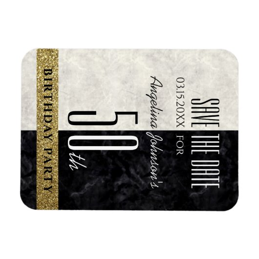 50. Geburtstag Save the Date Magnet (Horizontal)