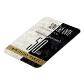 50. Geburtstag Save the Date Magnet (Linke Seite)