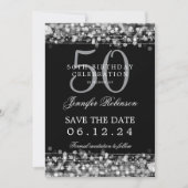 50. Geburtstag Save the Date mit Details Einladung (Vorderseite)