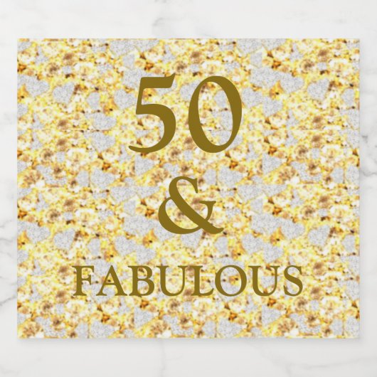 50. Geburtstag Schaumweinetikett (Einzelnes Label)