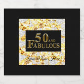 50. Geburtstag Schaumweinetikett (Einzelnes Label)