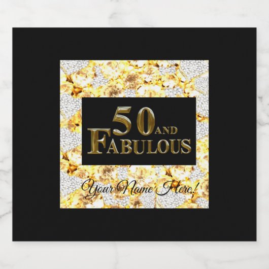 50. Geburtstag Schaumweinetikett (Einzelnes Label)