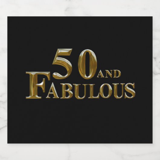 50. Geburtstag Schaumweinetikett (Einzelnes Label)