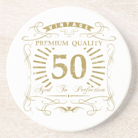 50. Geburtstag Scherzgeschenk Getränkeuntersetzer (Vorne)