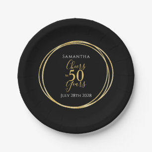 50. Geburtstag Schreckt auf 50 Jahre Black Gold Pa Pappteller