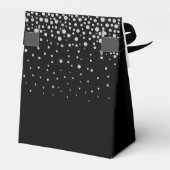 50. Geburtstag Schwarz Funkelnd Danke Geschenkschachtel (Rückseite)