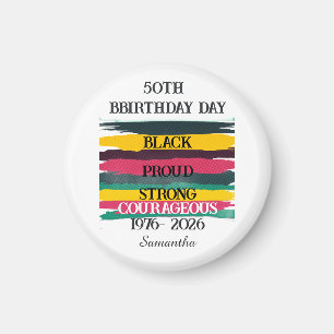 50. Geburtstag Schwarz Geburtstag Meilenstein Magnet
