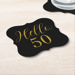 50. Geburtstag Schwarz Gold Geburtstag Untersetzer