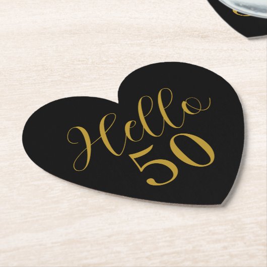 50. Geburtstag Schwarz Gold Geburtstag Untersetzer (angewinkelt)