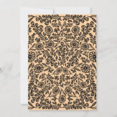 50. Geburtstag Schwarz & Pfirsichblüte Einladung (Rückseite)