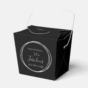 50. Geburtstag Schwarz Silber 50 und Fantastisch P Geschenkschachtel
