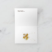 50. Geburtstag schwarz und gold eleganter Geburtst Karte (Innenseite)