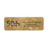 50. Geburtstag Schwarz und Gold Sparkle (Vorne)