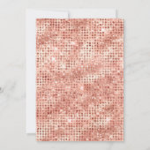 50. Geburtstag Schwarz und Rose Goldschimmer Einladung (Rückseite)