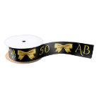 50. Geburtstag schwarze Goldbugen Monogramm-Initia
