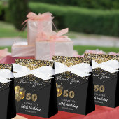 50. Geburtstag schwarzen Gold Leopard Vielen Dank Geschenkschachtel