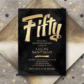 50. Geburtstag Schwarzes Gold Einladung