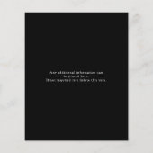 50. Geburtstag Schwarzes Gold Einladung Flyer (Hinten)