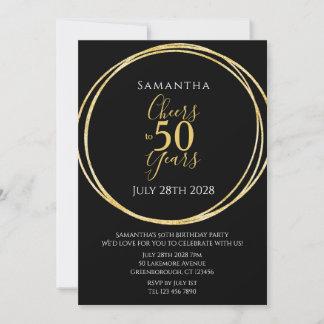 50. Geburtstag Schwarzes Gold jubelt bis 50 Jahre Einladung