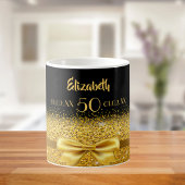 50. Geburtstag schwarzes Gold Name Klassiker Kaffeetasse
