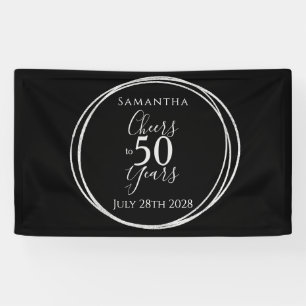 50. Geburtstag Schwarzes Silber jubeln 50 Jahre Pa Banner
