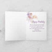 50. Geburtstag Seashell Coral Karte (Innenseite)