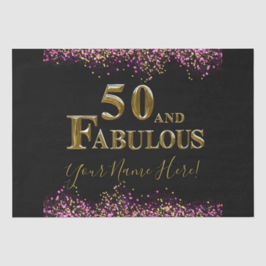 50. Geburtstag Seidenpapier (Vorderseite)