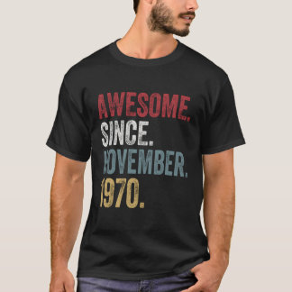 50. Geburtstag seit November 1970 50 Jahre alt G T-Shirt