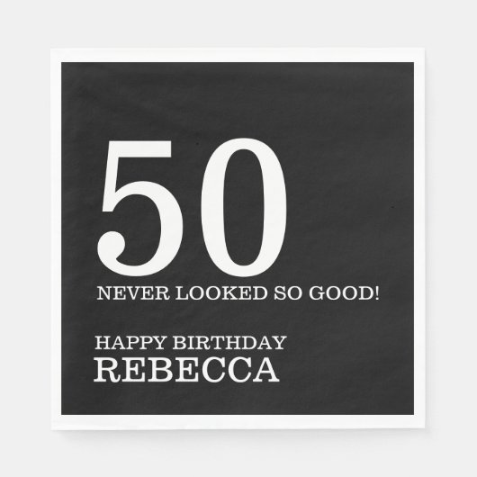 50. Geburtstag Serviette (Vorderseite)