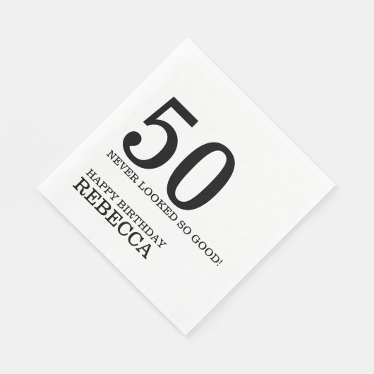 50. Geburtstag Serviette (Ecke)