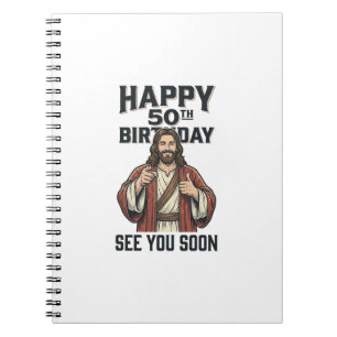 50. Geburtstag Sie sehen sich bald religiösen Humo Notizblock