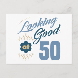 50. Geburtstag sieht gut aus Postkarte