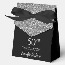 50. Geburtstag Silber Glitter Danke
