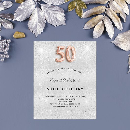 50. Geburtstag Silbergoldene Rose