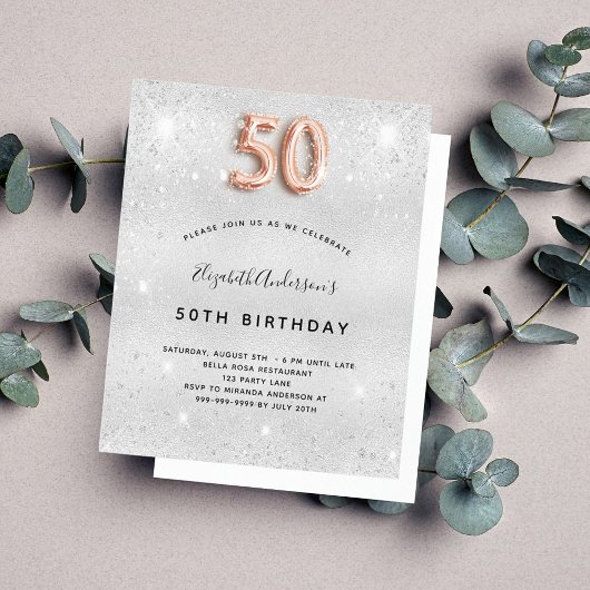 50. Geburtstag Silbergoldene Rose