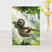 50. Geburtstag-Sloth-Spaß Karte (Gelbe Blume)