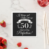 50. Geburtstag Spaß Annäherung Perfektion Serviette (Beispiel)