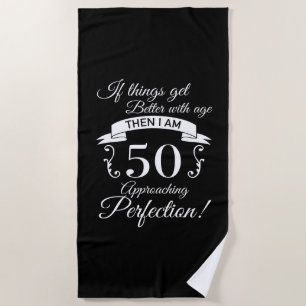 50. Geburtstag Spaß Annäherung Perfektion Strandtuch