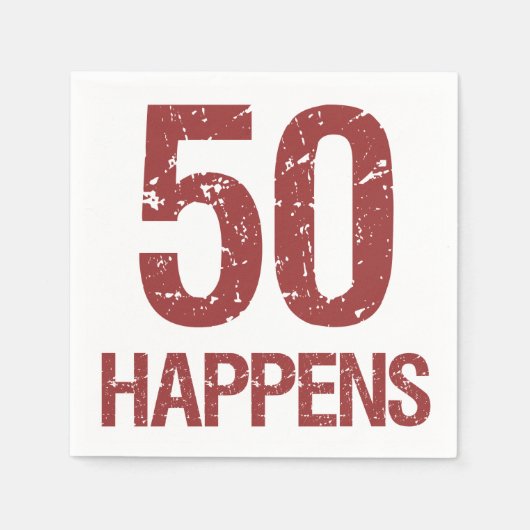 50. Geburtstag Spaß Serviette (Vorderseite)